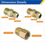 48" Flexible Gas Line Kit for Dryer/Stove,5/8" OD x 3/4" & 1/2" Connectors