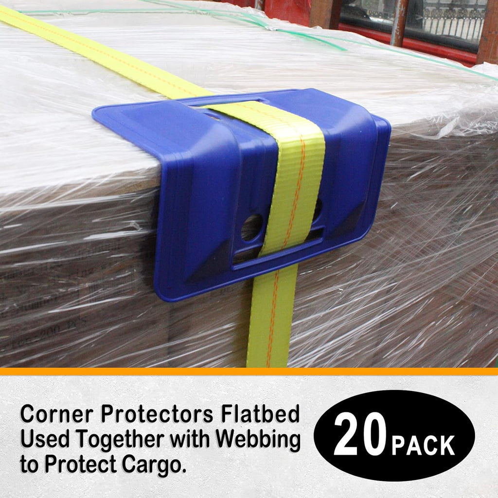 ENJ Flatbed Edge Protectors for Cargo Loads Corner Protectors Flatbed Used Together with Webbing to Protect Cargo, 20