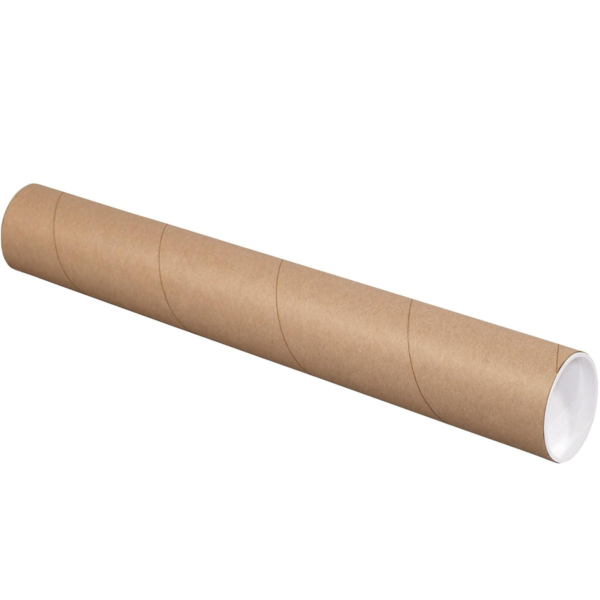 Mailing Tubes with Caps, 3" x 16", Kraft, 24/Case