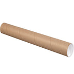 Mailing Tubes with Caps, 3" x 48", Kraft, 24/Case
