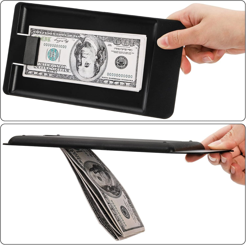 20 Pack Check Holders, Black Plastic Tip Trays, Restaurant Check Presenters, Guest Receipt Holder Tray for Bars