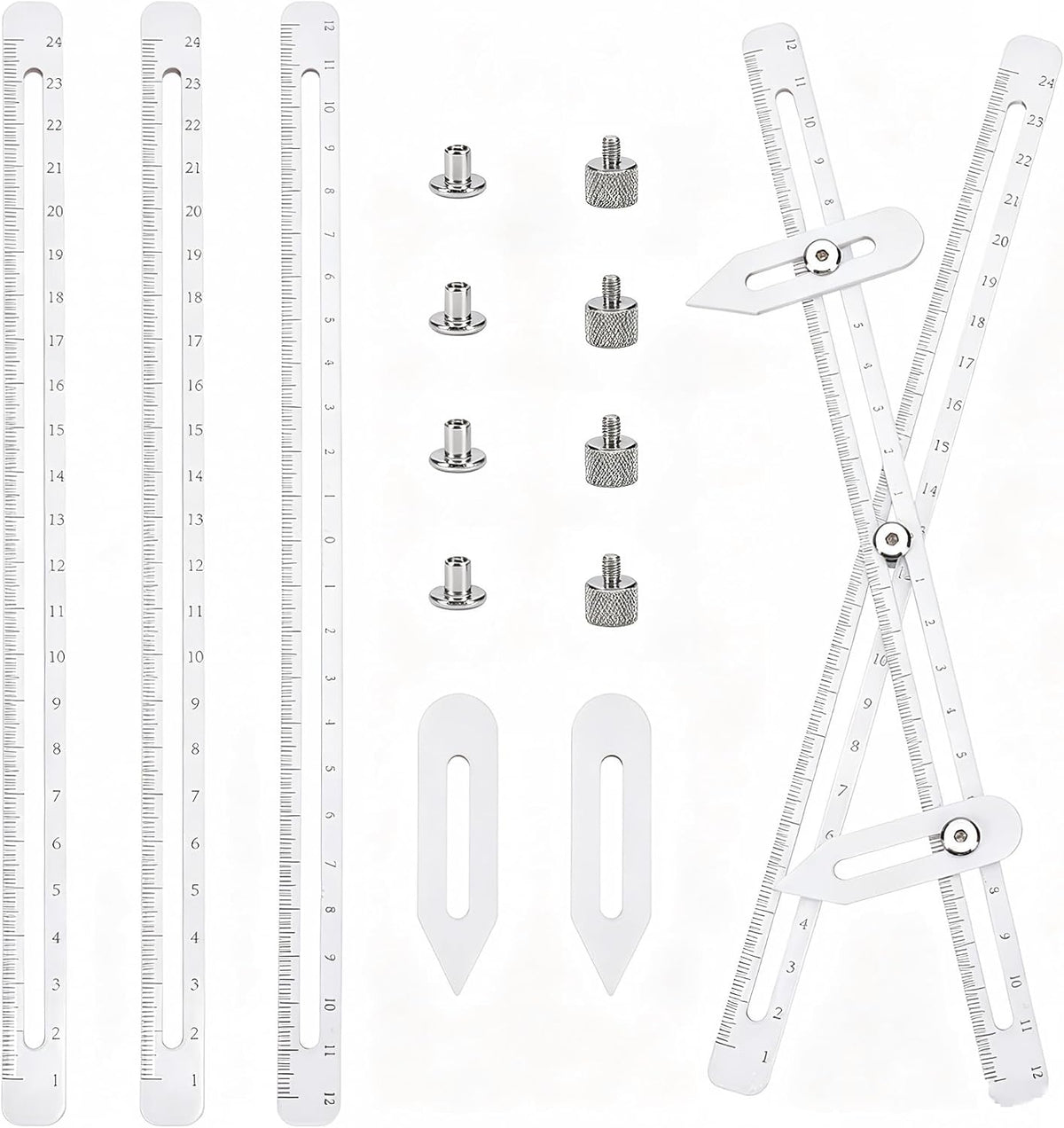 UNICRAFTALE Pottery Throwing Gauge Set White Height Ruler for Clay Craft