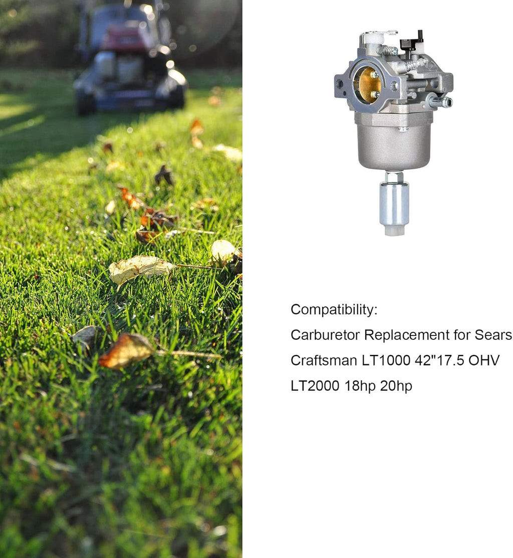 Carburetor Replacement for Troy Bilt Pony 42 Inch Riding lawn Mower | Fits for 17.5 I/C OHV Engin Lawn Mower Tractor