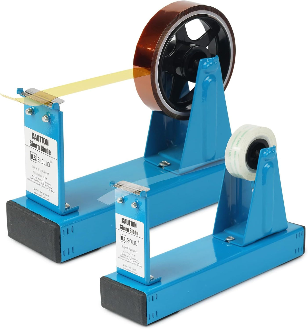 Desktop Multi-Roll Tape Dispenser - 1.5 Inch Wide, 1 or 3 Inch Core, Iron, Blue