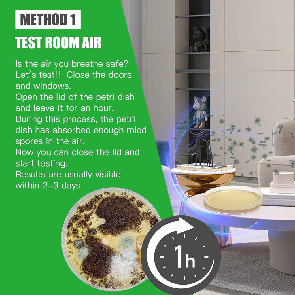 Mold Test Kit for Home Within 8 Individual Tests,DIY Detector at Home,Surface Mold,HVAC,Indoor Air Quality Testing