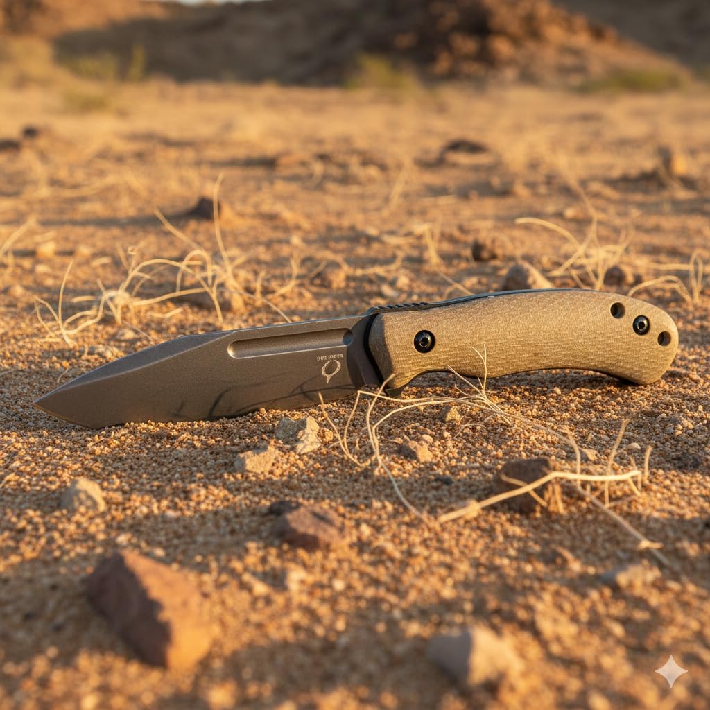 Kronos Maxhunter Fixed Knife – 1095 High Carbon Steel Full Tang Blade with Kydex Sheath | 4.72” Tactical Survival
