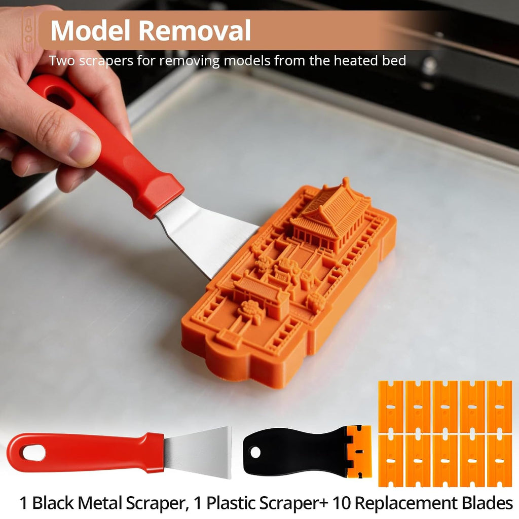 46-Piece 3D Printer Tool Kit, All-in-One 3D Printing Accessories | Support Removal and Deburring Tools, Drilling and