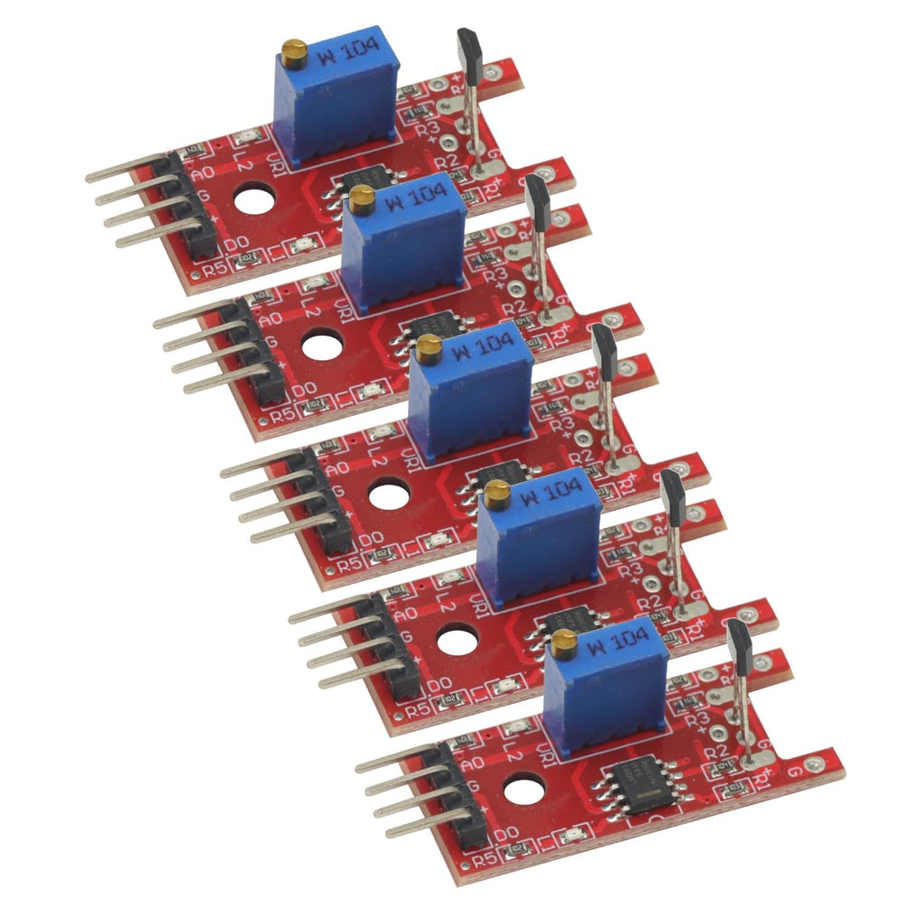 5PCS Linear Hall Effect Sensor Module Speed Counting Magnetic Switch for Arduino DIY Projects