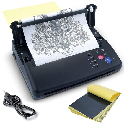 Tattoo Transfer Stencil Machine Copier Printer Thermal Tattoo Kit Copier Printer With 20pcs Tattoo Stencil Transfer