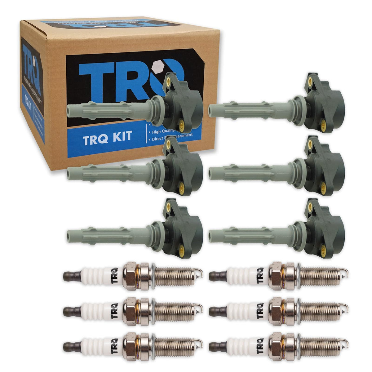 TRQ Ignition Coil & Spark Plug Kit 12 Piece Iridium Plugs