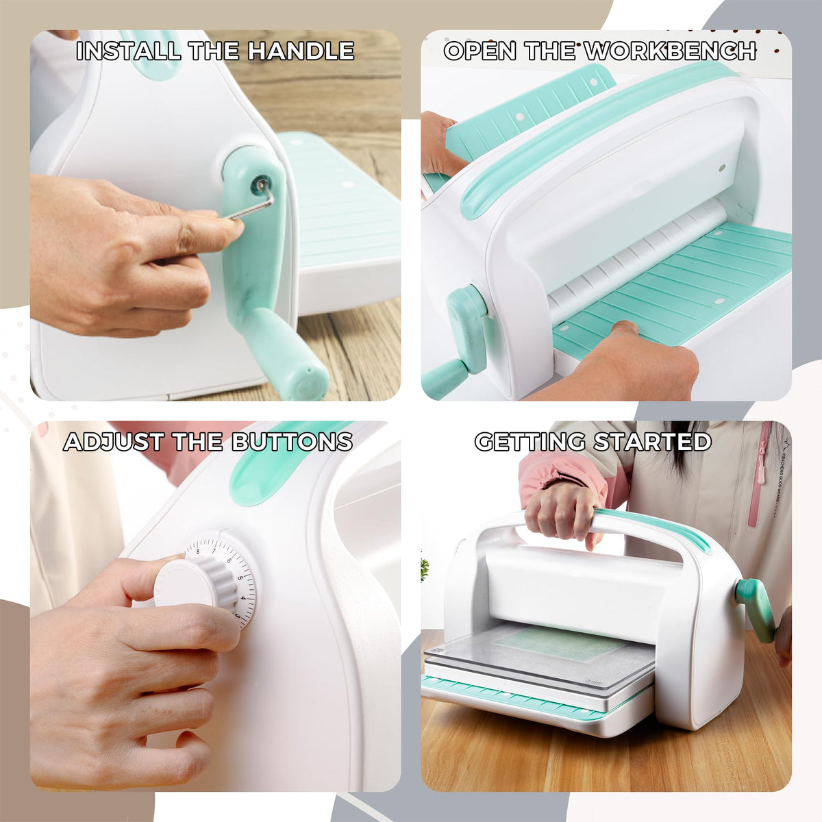 Find Scraplooms Adjustable 9 inch Die Cutting Machine Kit,Embossing Machine for Cardmaking,Scrapbooking (9 inch