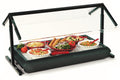 Buffet Bar Adjustable Double Sided Sneeze Guard for Catering, Buffets, Restaurants, Plastic, 73.25 Inches, Black