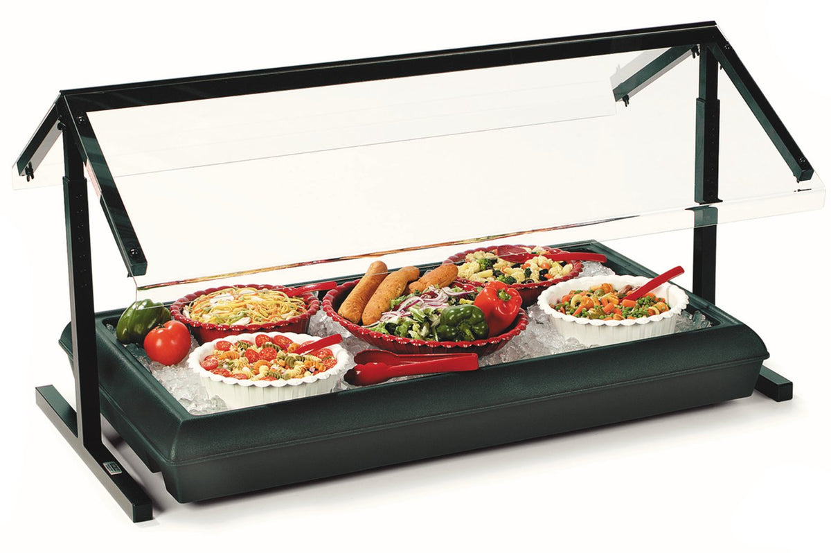 Buffet Bar Adjustable Double Sided Sneeze Guard for Catering, Buffets, Restaurants, Plastic, 73.25 Inches, Black