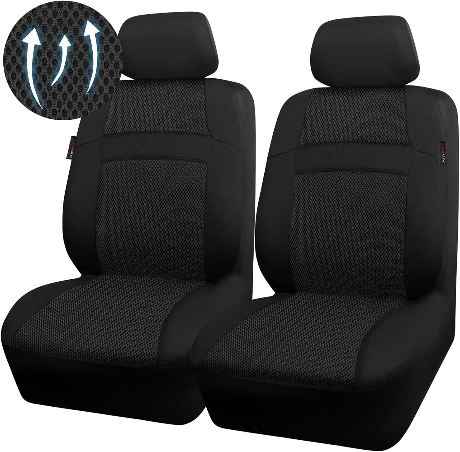 3D Air Mesh Car Seat Covers Two Front Seats Only, Universal Seat Covers for Car Fit SUV,Vans,Sedan,Trucks, Breathable