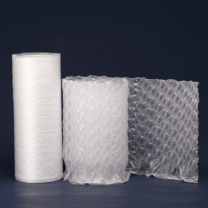 Air Cushion Bubble Film PK003, Void Filling Bags 984 ft X 15 3/4 in X 12 1/2 in per Roll, Inflatable Packaging Bag