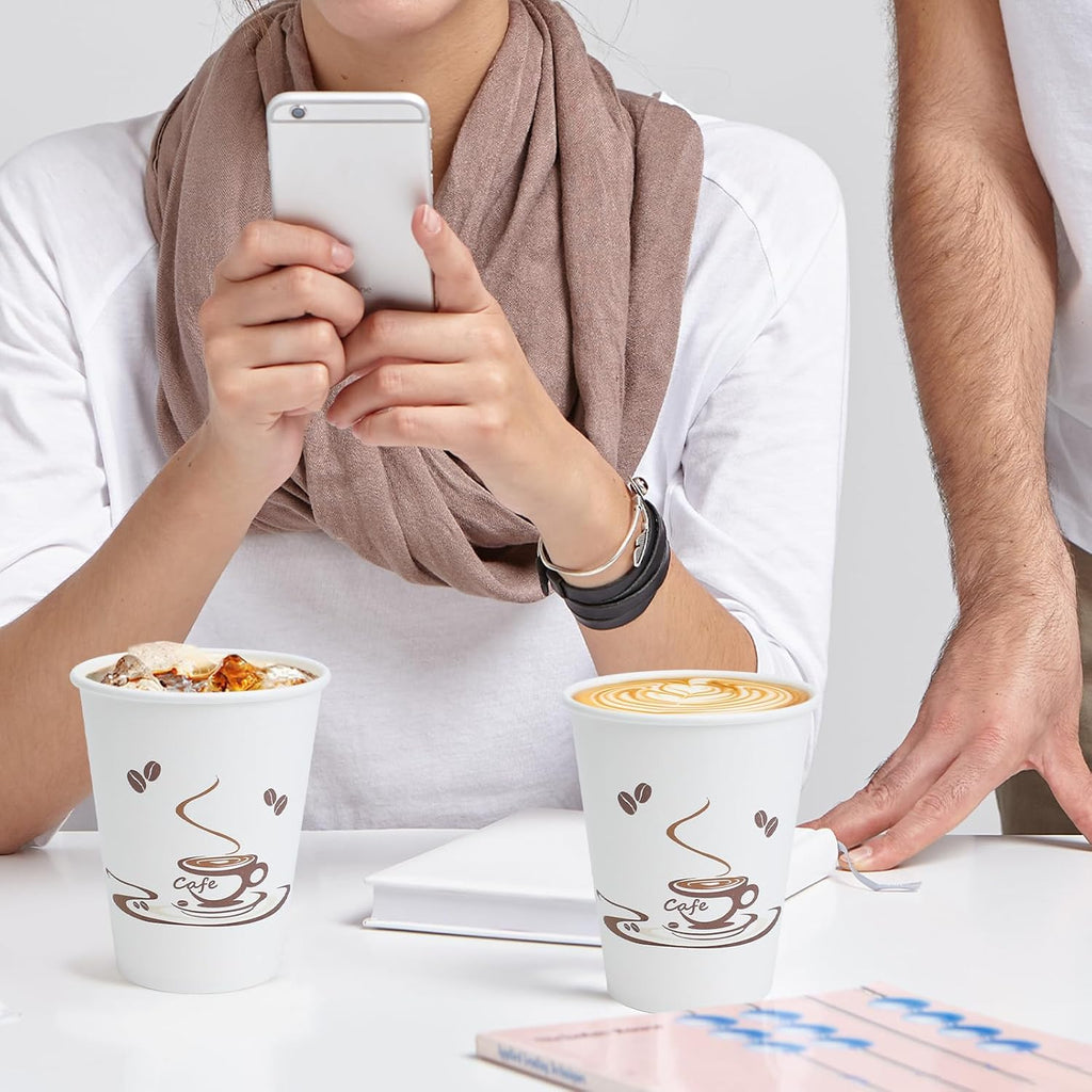 240 Pack 12 oz Coffee Cups, Disposable Paper Cups