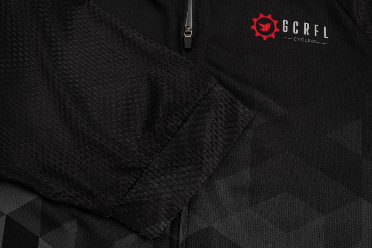 Men's Cycling Jersey Set Road Bike Shorts Sleeves Jersey Zipper Pokcet Bib Shorts with Padded, Cycling Clothing kit Men