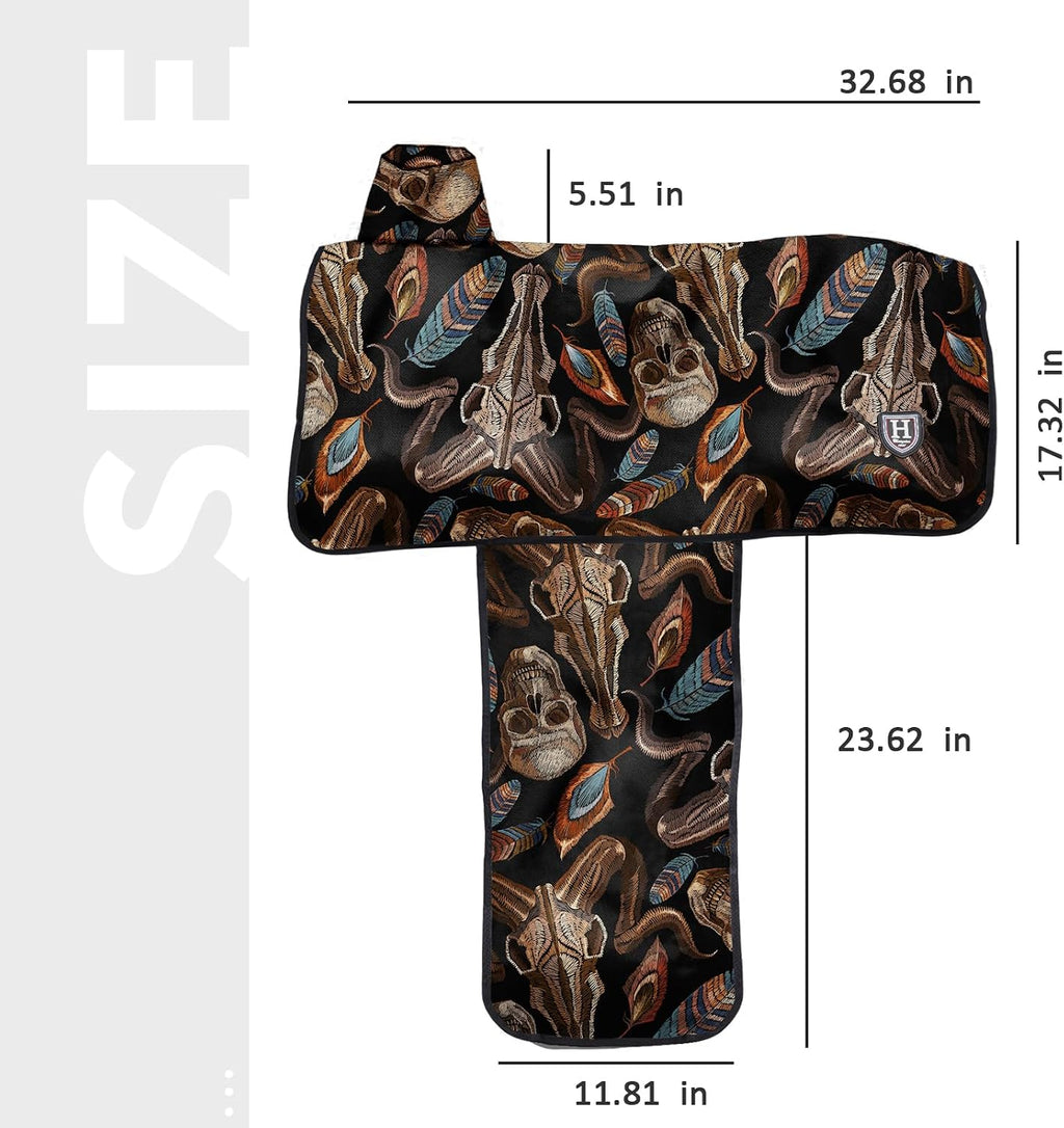 Western Saddle Cover, Cover for Saddle Fenders, w/Print