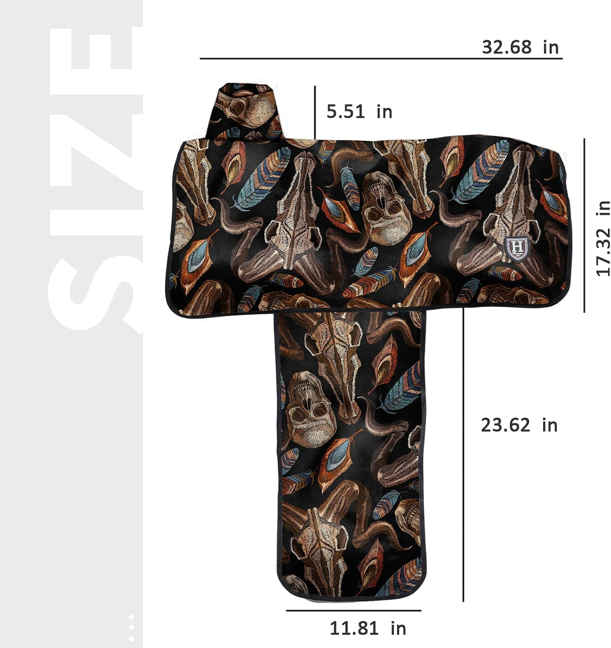 Western Saddle Cover, Cover for Saddle Fenders, w/Print
