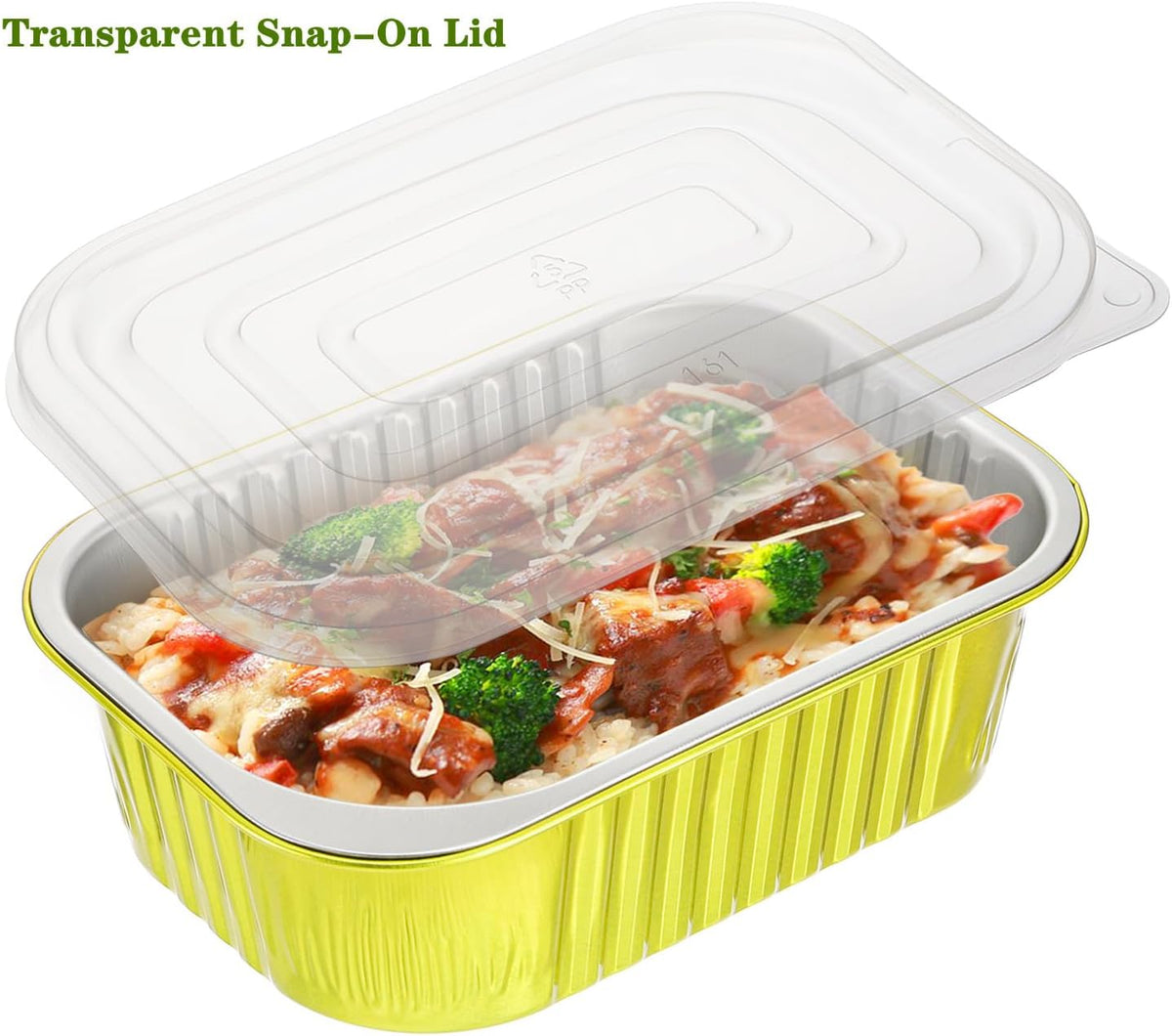 50 Pack Small Aluminum Pans with Lids, 1.5 LB Heavy Duty Disposable Foil Cake Baking Tins, Bread Loaf Pans Takeout