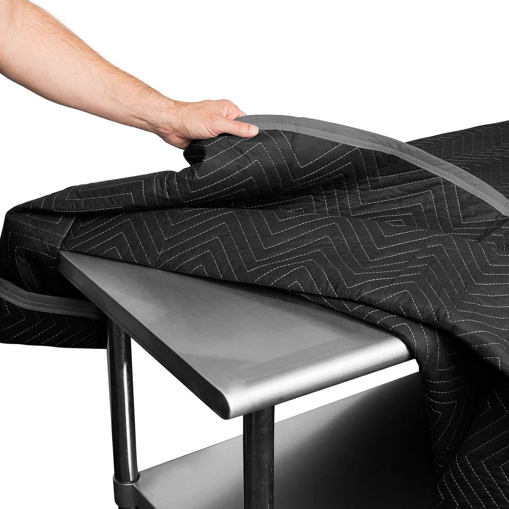 12 Moving & Packing Blankets - Heavy Duty Pro - 80" x 72" (90 lb/dz weight) - Professional Quilted Shipping Furniture