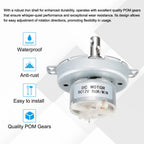 MECCANIXITY Slow Speed Motor JS-50T Electric Motor Brushed Gear Motor, 12V DC 150RPM Motor CW/CCW D Shaft DC Motor Large Torque for 3D Printer Filament Rotating Display Stand