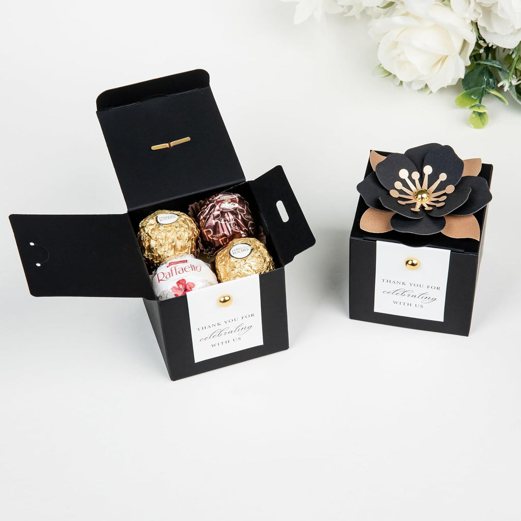20 PCS Favor Boxes, White Candy Boxes 2.55x2.55x2.55