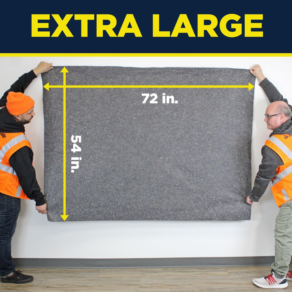 Padded XL Moving Blankets, 12 Pack, Heavy Duty, Eco-Friendly Pads for Packing & Furniture Protection