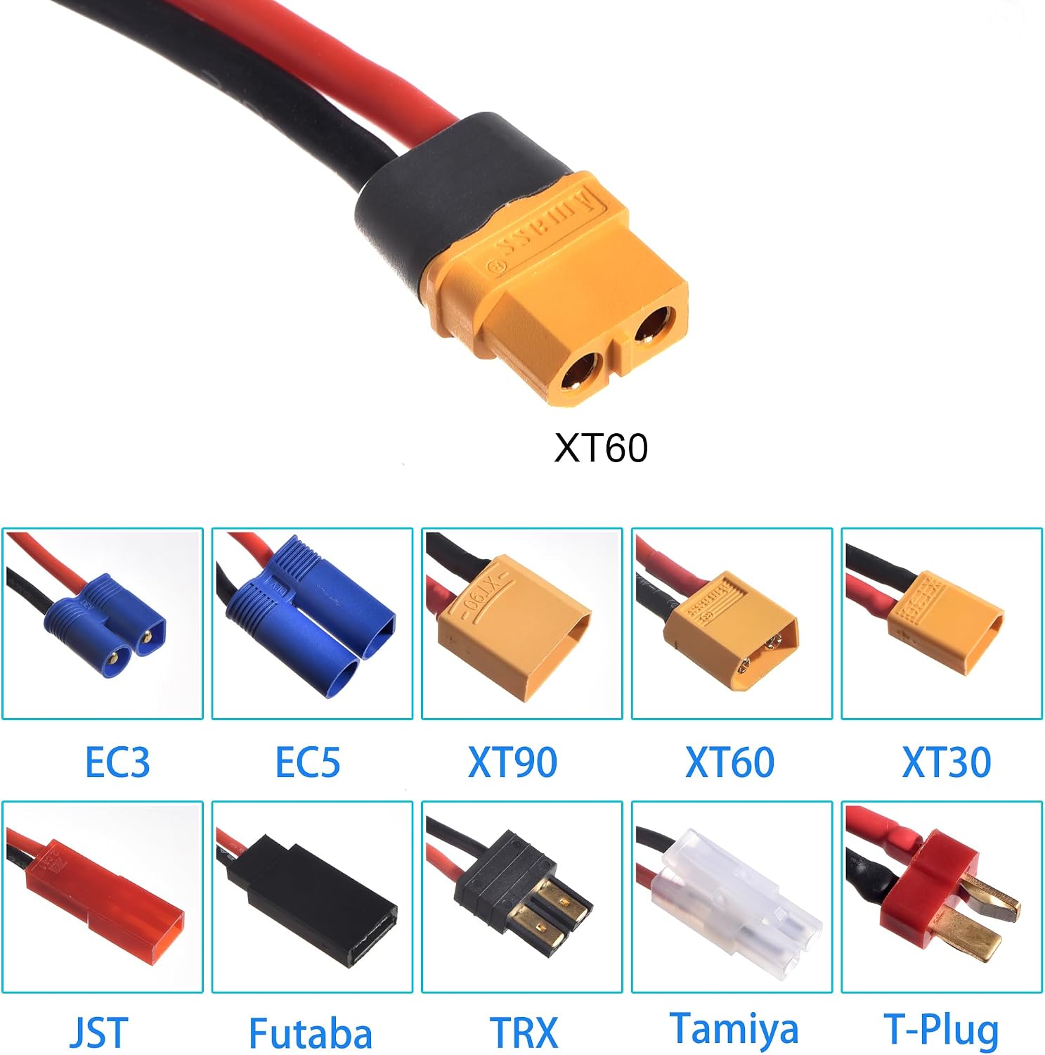RC Lipo Battery Charger Adapter Connector Splitter Wire with 2-6S Charge Balance Board, 10 in 1 Octopus Convert Cable