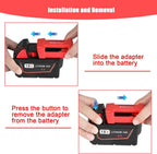 KUNLUN 2 Pack USB Charger Adapter Compatible for Milwaukee M18 18V Battery