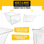 Refrigerator Crisper Drawer for Frigidaire FFTR1814QB3 (2-Pack)