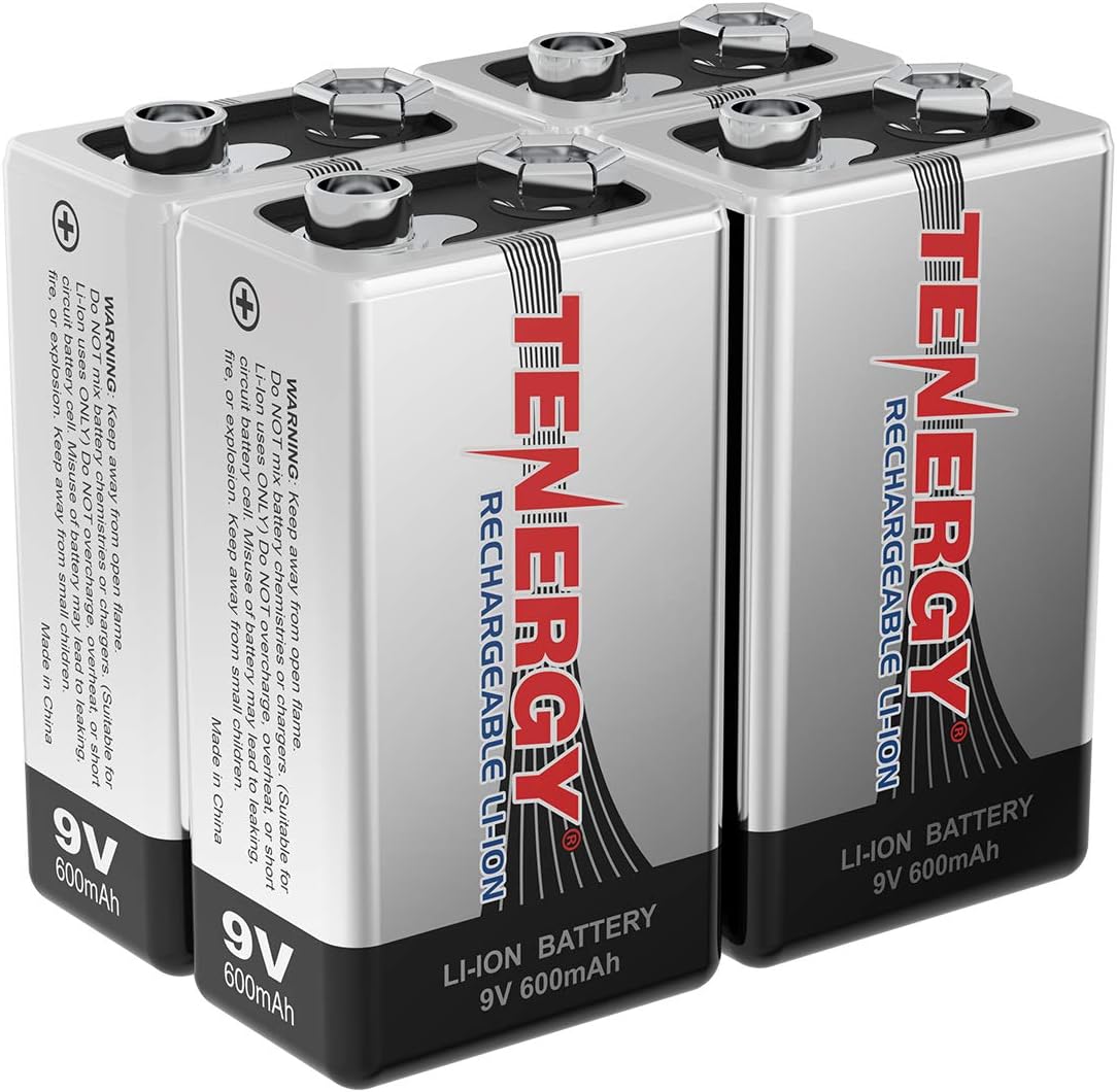 Combo: 4pcs 9V 600mAh Li-ion Rechargeable Batteries