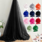 Black Tulle Fabric Roll, 54 Inch x 3 Yards
