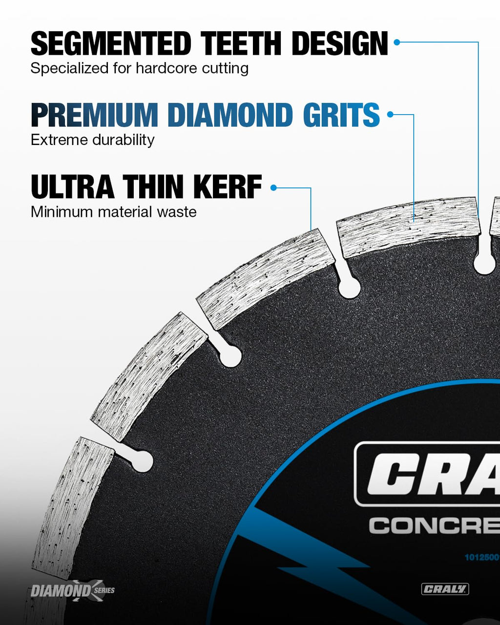 10 Inch Segmented Diamond Blade, 7/8 in Arbor, 10'' General Purpose Diamond Stone Blade for Angle Grinder, Mitre Saw