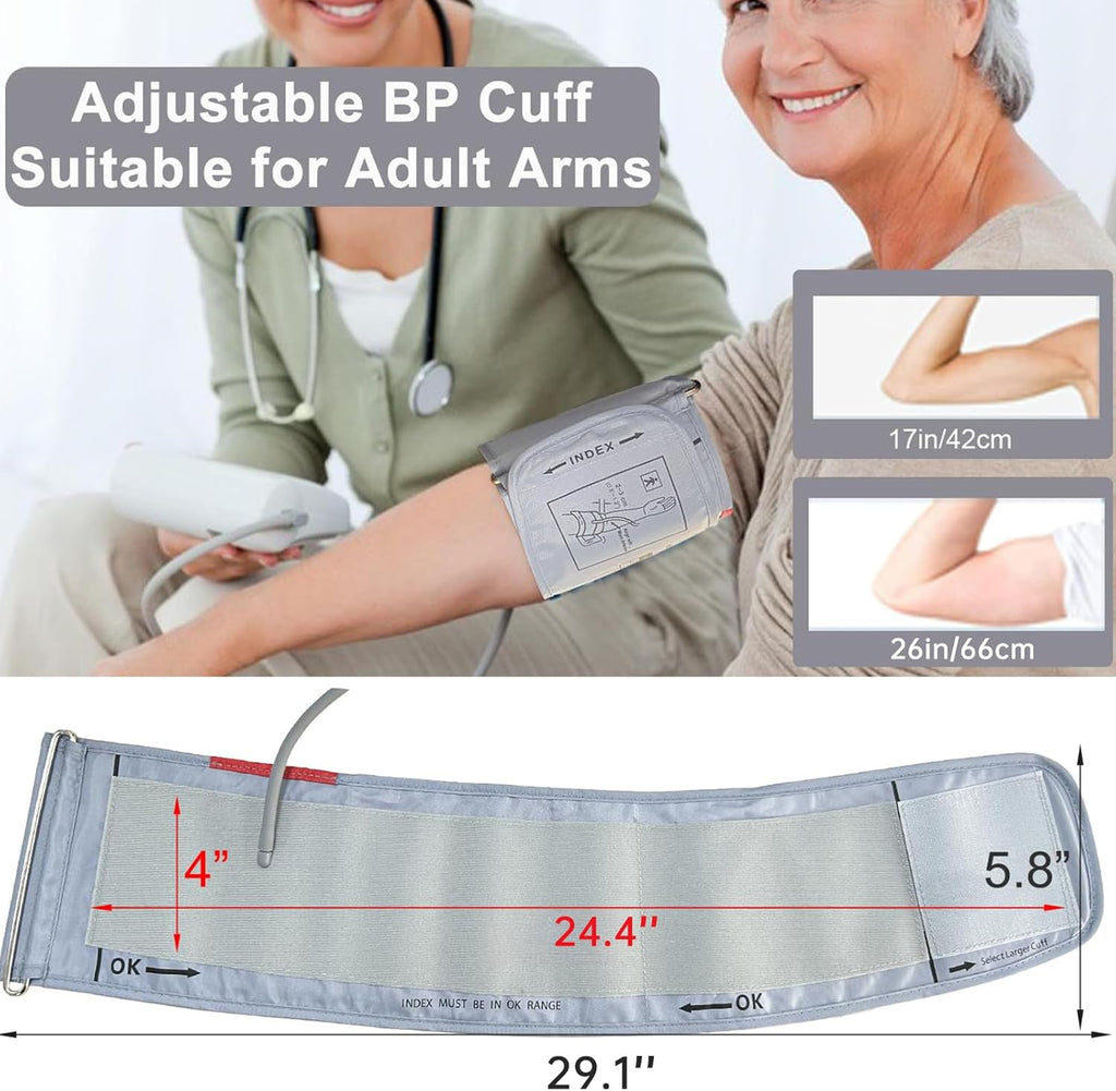XXXL Blood Pressure Cuff, 9”-26” (22-66CM) Extra Large Cuff Compatible with Omron BP Monitor, Replacement XXX-Large
