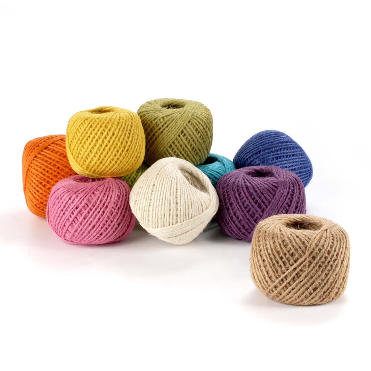 JubileeYarn Jute Twine 2mm String - 3 Natural & 9 Variety