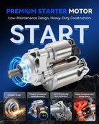 17728N New Starter Compatible with 1999-2006 Honda Odyssey, 95-07 Accord,03-05 Pilot, 1997-2003 Acura CL, 99-06 TL, 01-02 MDX, 12V 9 Teeth, 2.7L 3.0L 3.2L 3.5L, 06312-P8A-5050 410-54027