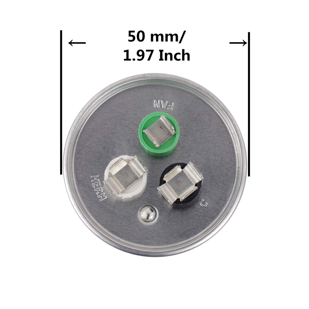 BOJACK 35+5uF 35 5 MFD ±6% 370V/440V CBB65 Dual Run Circular Start Capacitor for AC Motor Run or Fan Start or Condenser Straight