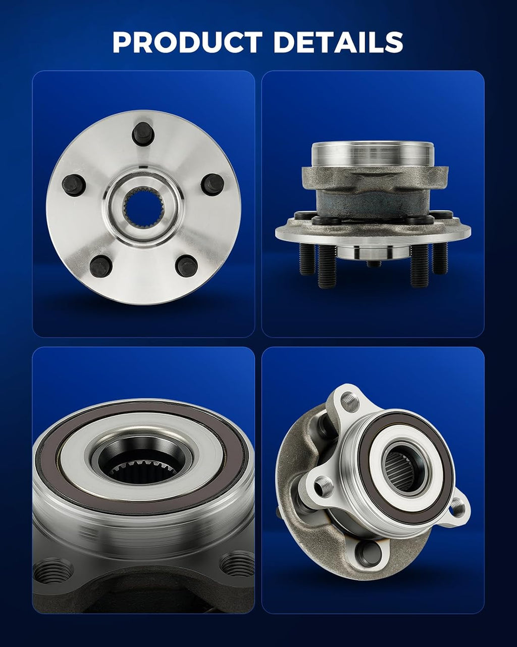 KAX 513402 Pair Front Wheel Bearing fit for 2019 Toyota Corolla SE 2.0L