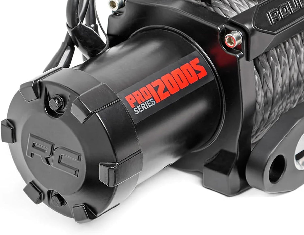 12,000LB PRO Series Electric Winch | Synthetic Rope - PRO12000S, Black