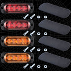 LED Trailer Clearance & Side Marker Lights, Red & Amber, 4-Pack