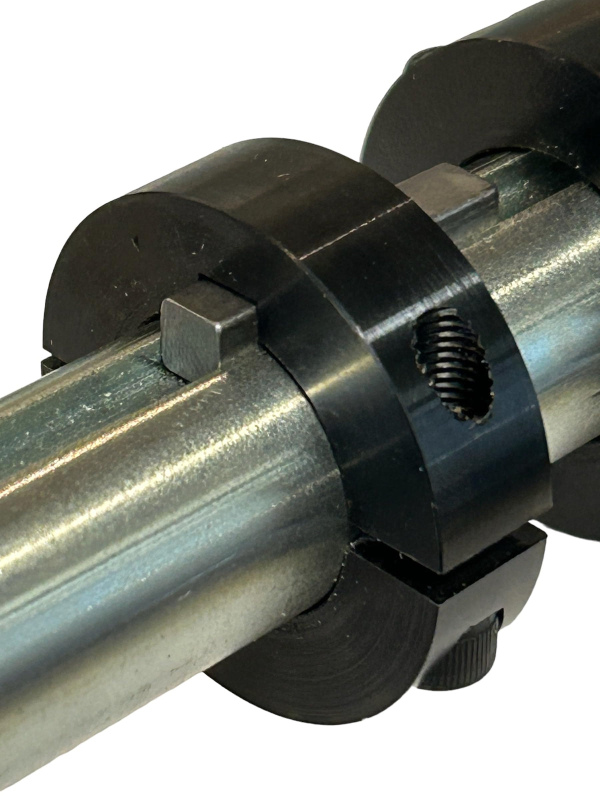 Split Axle Collar 1 Inch Bore, Steel, Keyed (2 Pack)