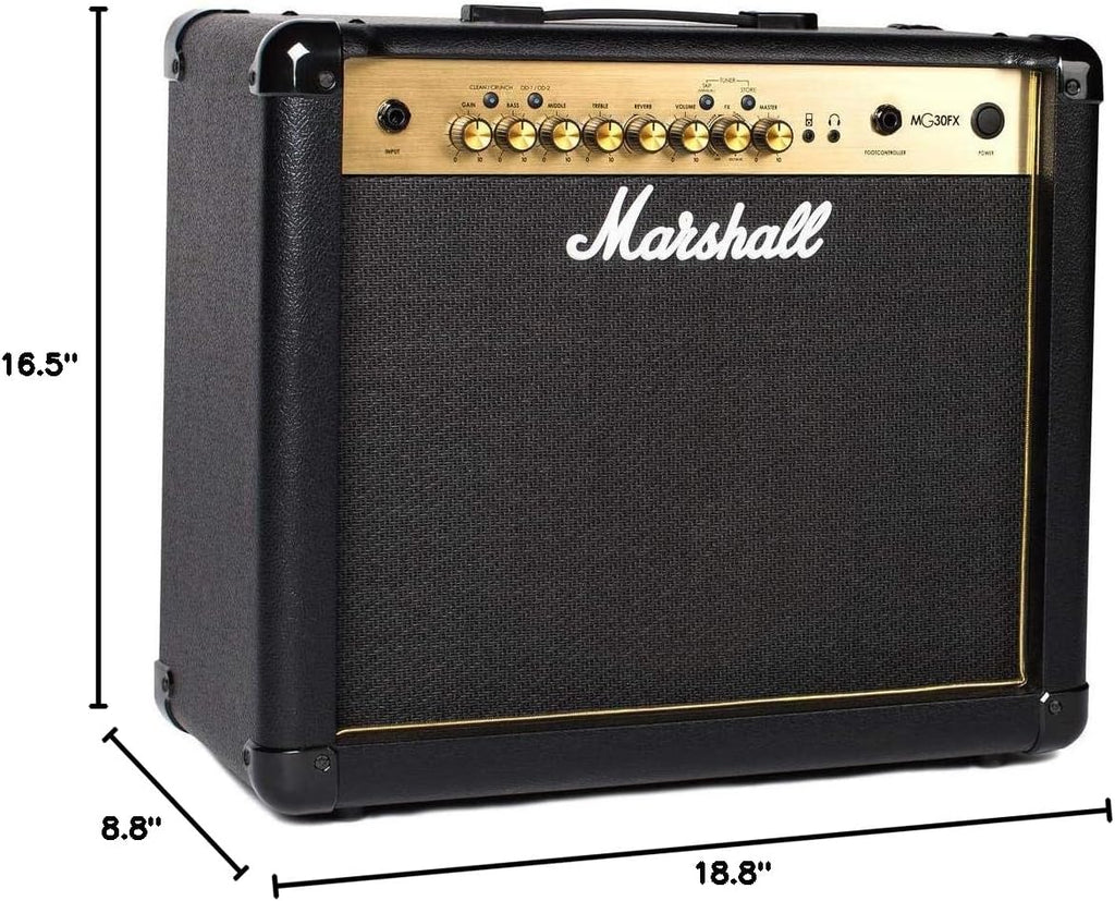 MG30GFX Combo Guitar Amplifier - Clean, Crunch, Overdrive Channels | Reverb/Delay Digital Effects | 3-Band EQ | 3.5