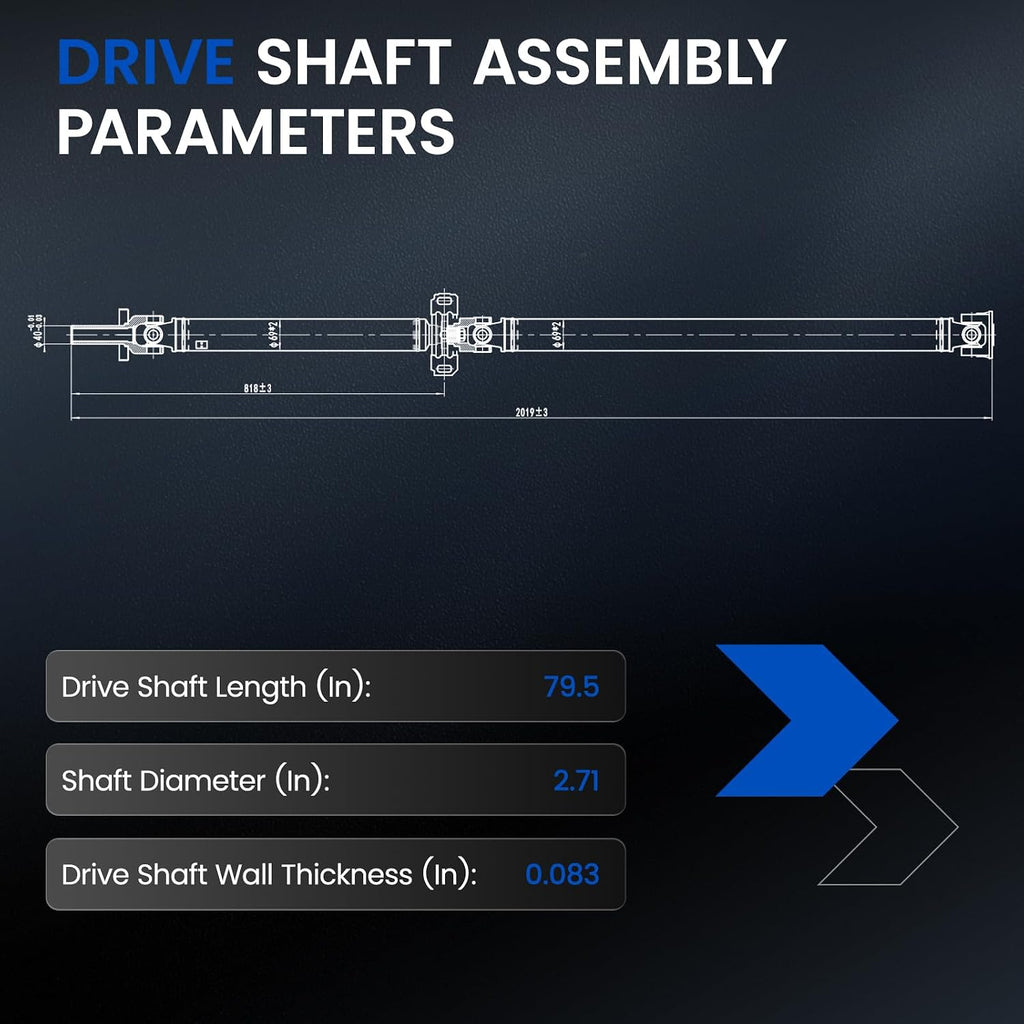 936-726 Rear Drive Shaft Compatible with Toyota Tacoma PreRunner