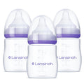 Anti-Colic Baby Bottles, BPA-Free Plastic, 5 Ounces, 3 Count, Slow Flow Nipples (Size S), Breastfeeding Bottle with