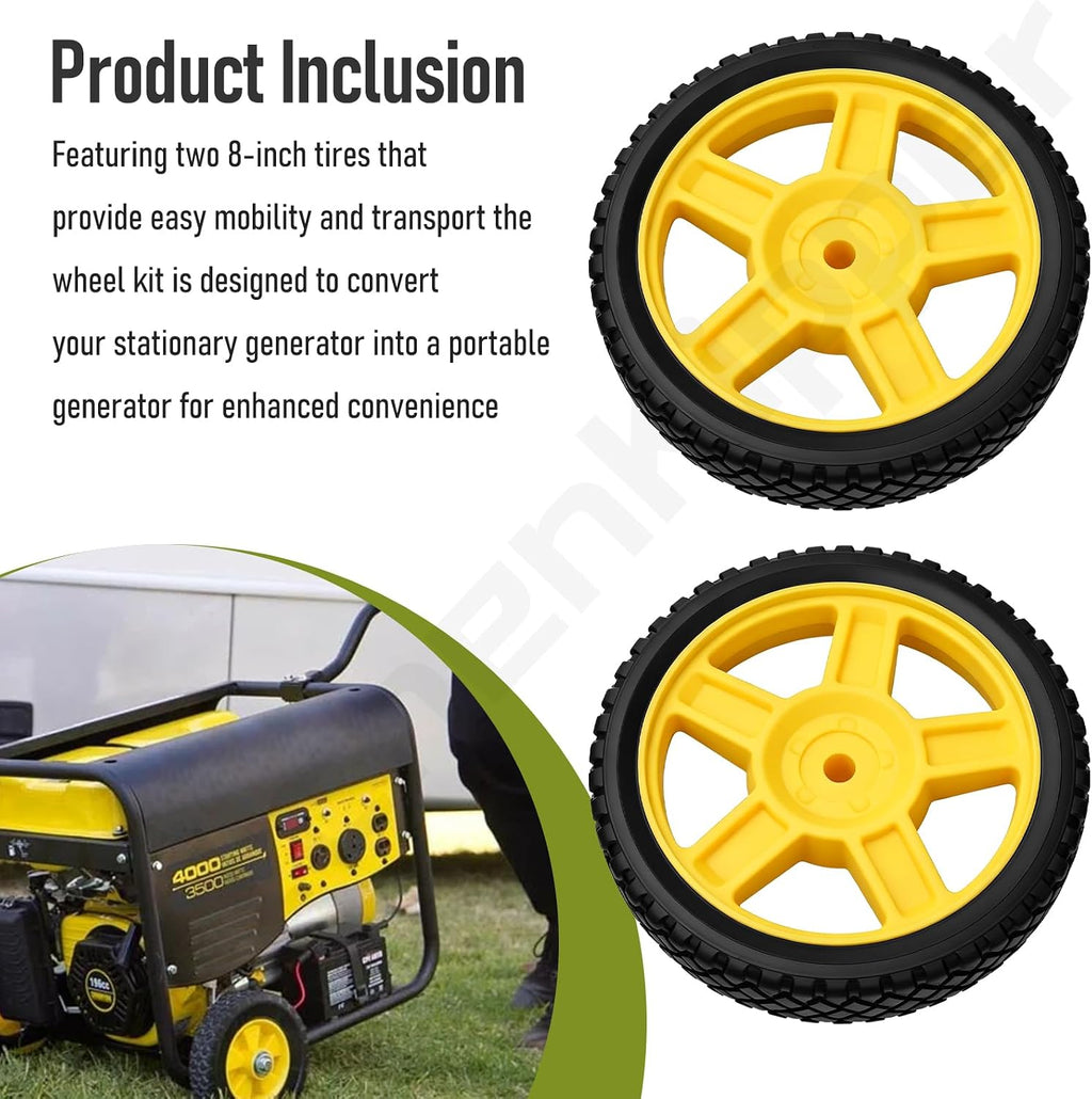 40065 Generator Wheel Kit Compatible with Champion | for Champion 2800-4750-Watt Generators with Folding Handle and