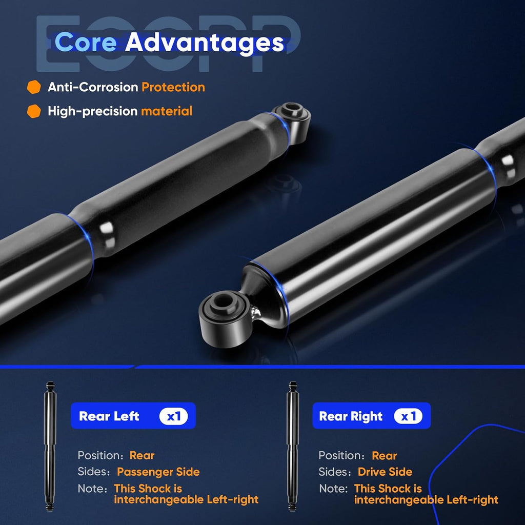 Rear Shocks Absorbers, ECCPP Gas Shocks for Dodge for Ram 1500 2009-2010