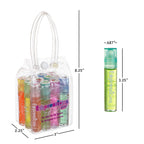 24pc Roll On Lip Gloss Set with Carrying Case, Glossy Lip- Fun