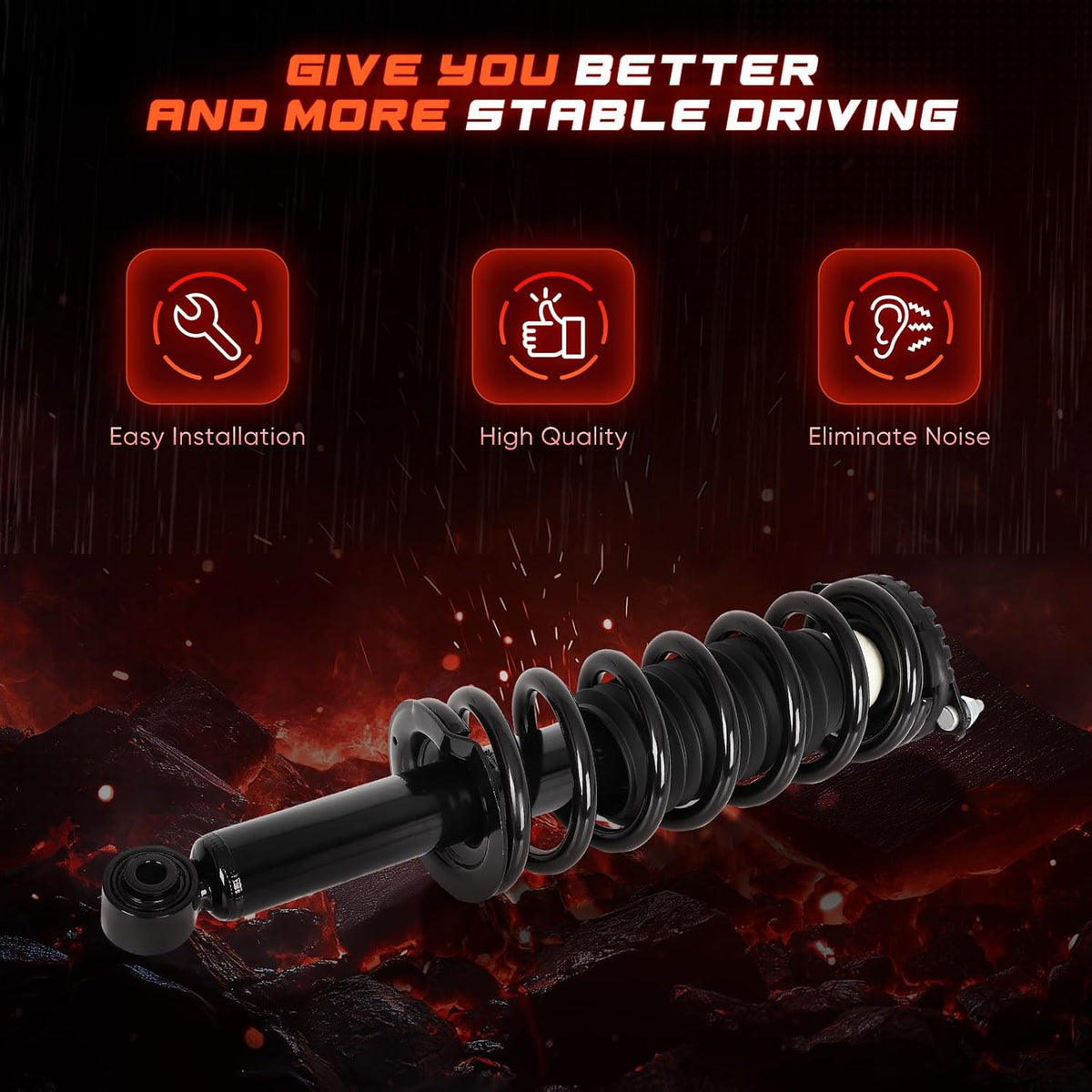 CCIYU Rear Complete Strut shock and Strut Fit for Subaru Outback 05-09 2PCS