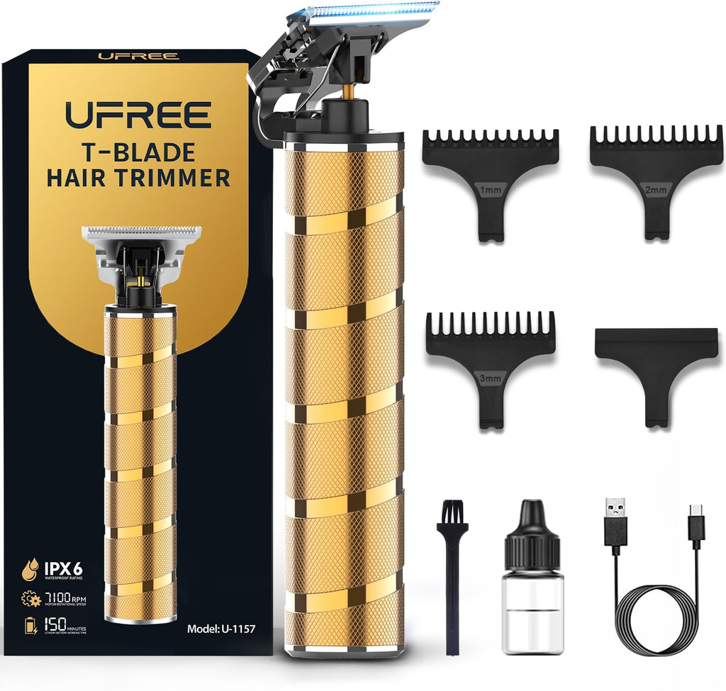 Beard Trimmer for Men, T-Blade Hair Trimmer, Zero Gap Edger Clippers